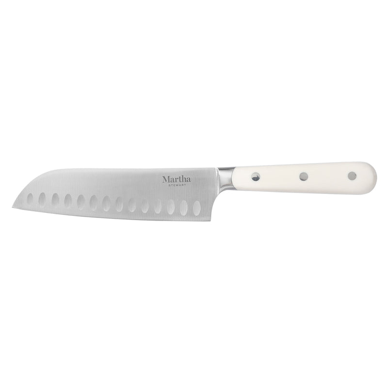 Martha Stewart Eastwalk 14pc Stainless Steel Cutlery Set w/ Acacia Wood Block - ABS Forged Handle - w/ Remailer
