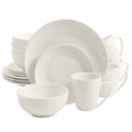 Gibson Home Ogalla 16pc Dinnerware Set - Coupe Shape - White - Fine Ceramic - Gift Box