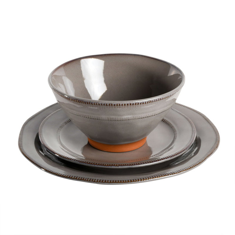 Gibson Elite Terranea 12pc Stoneware Dinnerware Set - Warehouse Remailer