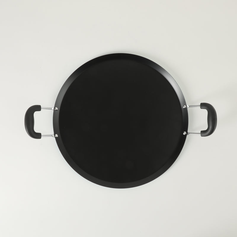 Oster Zadora 14" Non-Stick Steel Comal - Bakelite Wire Handle - Color Label