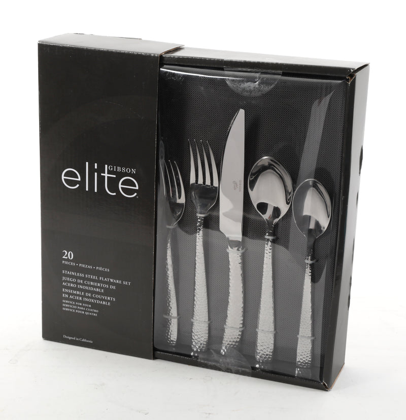Gibson Elite Ambassador 20pc Flatware Set - Mirror Polished - Stainless Steel - Gift Box
