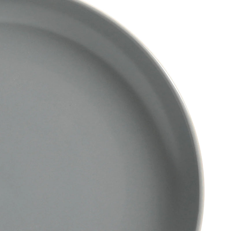 Gibson Home Rockaway 12pc Dinnerware Set - Solid Color - Stoneware - Gift Box: Matte Black / Matte Grey