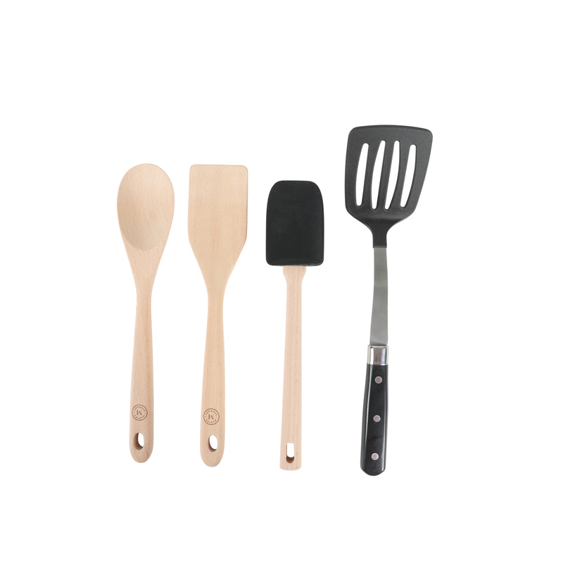Martha Stewart 14pc Aluminum Cookware Combo Set - Black - Non Stick Interior & Enamel Exterior - Stainless Steel Long & Helper Handle w/ Gold Pvd- Factory Remailer