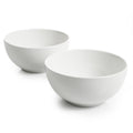 Gibson Home Great Essentials 2pc 7" Bistro Bowl Set - White - Fine Ceramic - 4-Way Color Sleeve