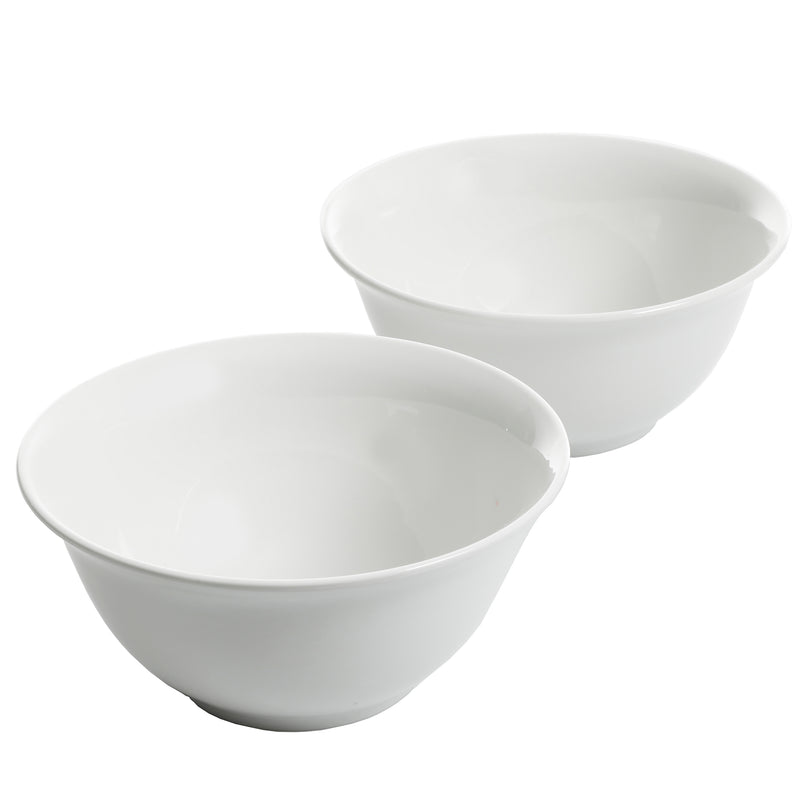 Gibson Home Great Essentials 2pc 7.5" All-Purpose Bowl Set - White - Fine Ceramic - 4-Way Color Sleeve