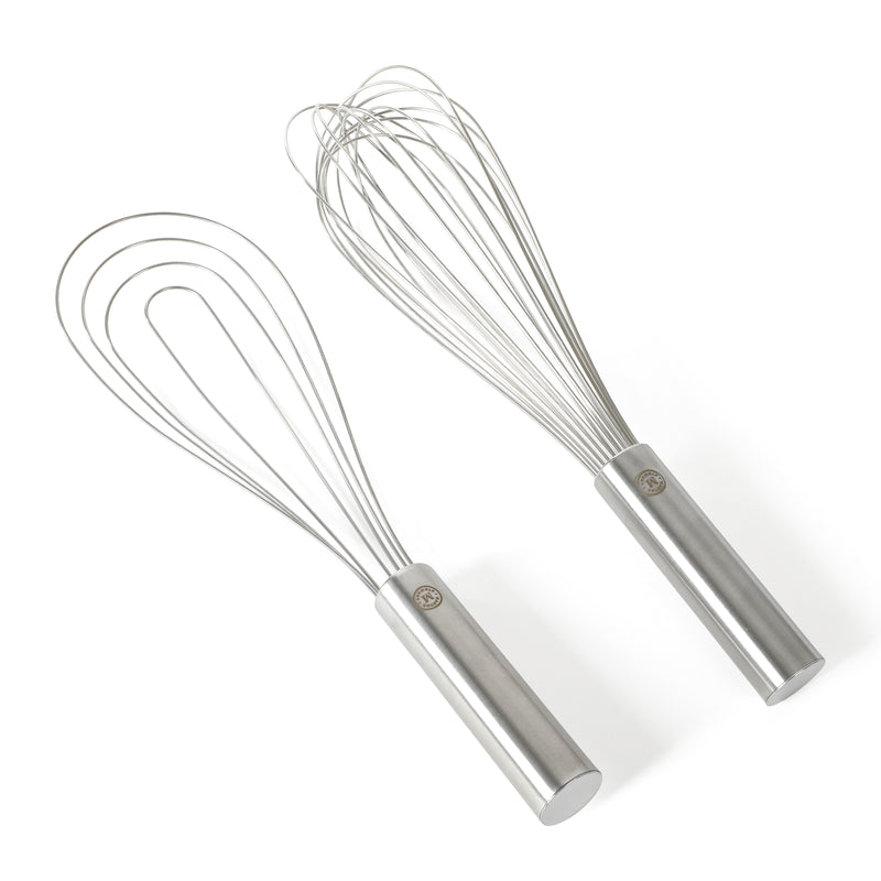 Martha Stewart Richburn 2pc 12" Stainless Steel Balloon Whisk & Flat Whisk Set - Tie Card