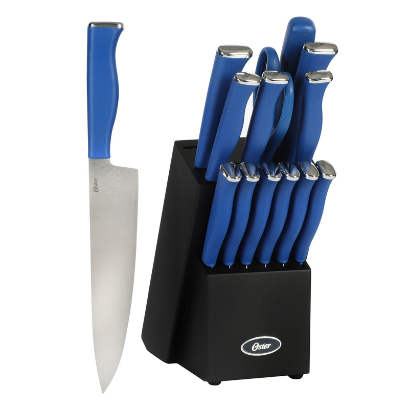 Oster Langmore 15pc Stainless Steel Cutlery Set w/ Black Block - PP Handle - Gift Box