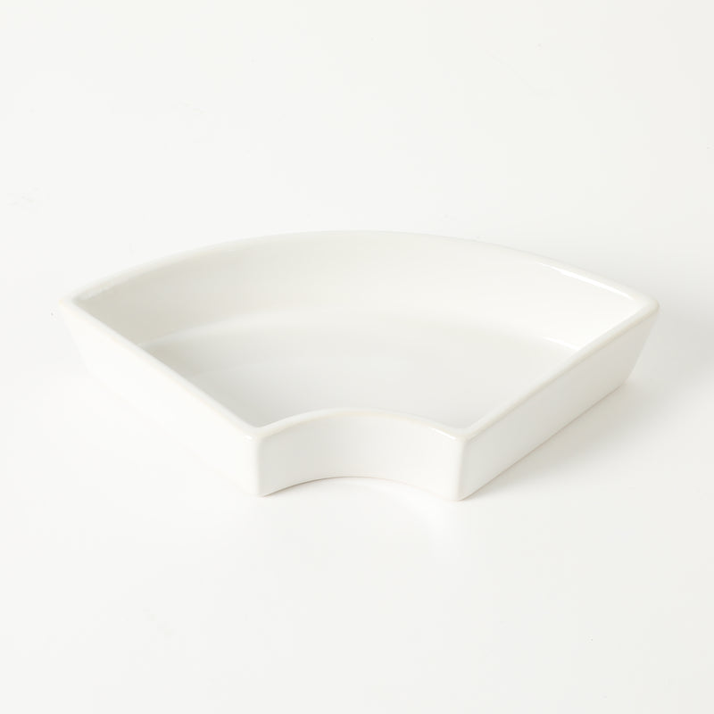 Gibson Elite Gracious Dining 5pc Tidbit Dishes w/ Rotatable MDF Wood Base - White - Stoneware - Gift Box