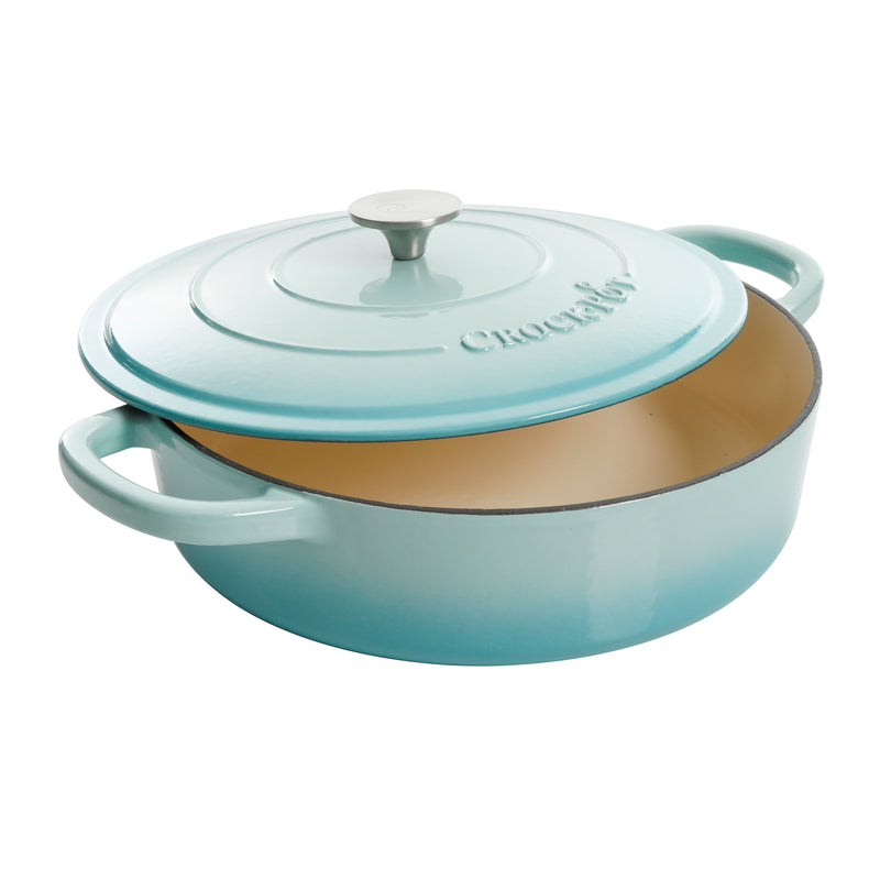 Crock-Pot Artisan 5qt Enamel Cast Iron Braiser Pan w/ Lid - Round - Color Sleeve w/ Remailer