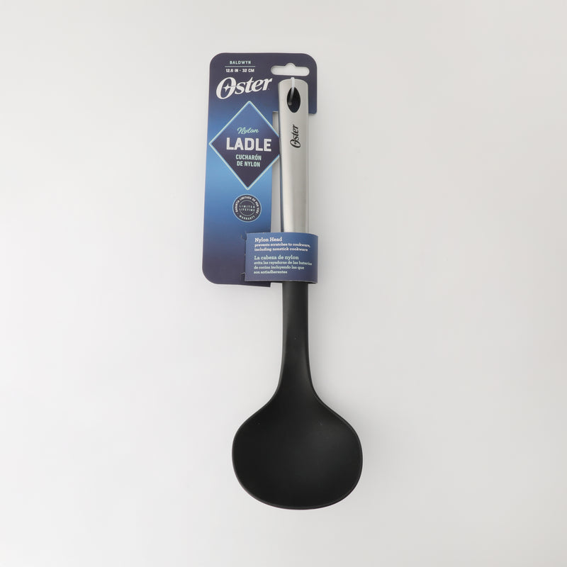 Oster Baldwyn Nylon Ladle - Stainless Steel Handle - Tie Card
