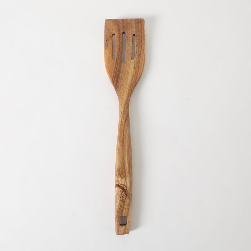 Oster Ingram Acacia Wood Slotted Turner - Tie Card