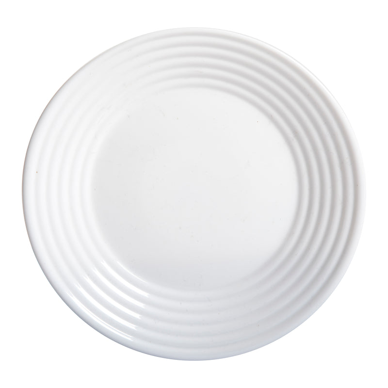 Gibson Home Ultra Patio 12pc Opal Glass Dinnerware Set - White - Embossed - Gift Box