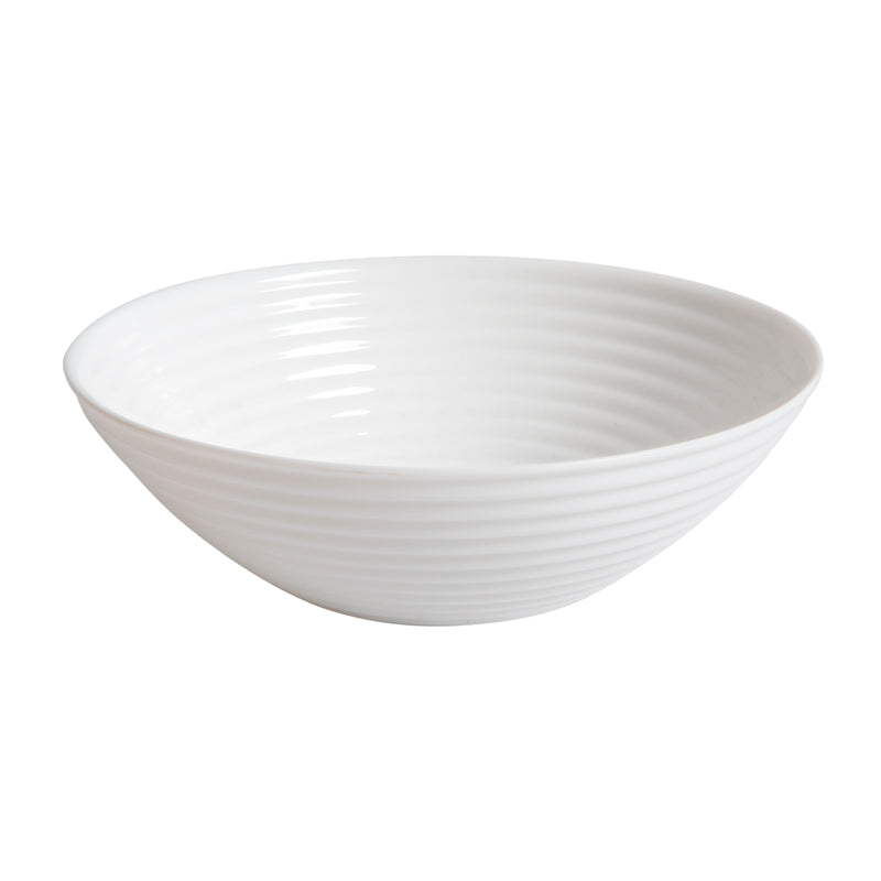 Gibson Home Ultra Patio 12pc Opal Glass Dinnerware Set - White - Embossed - Gift Box