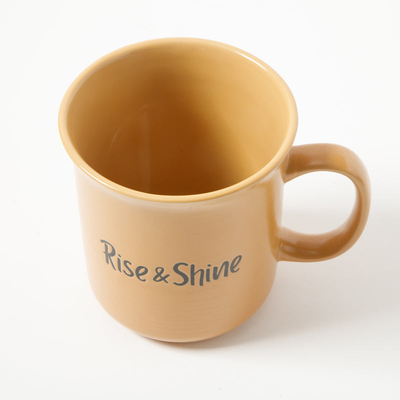 Gibson Home Thoughtful Morning 26oz Cup - 4 Assorted Designs - Solid Color - Stoneware - Open Stock