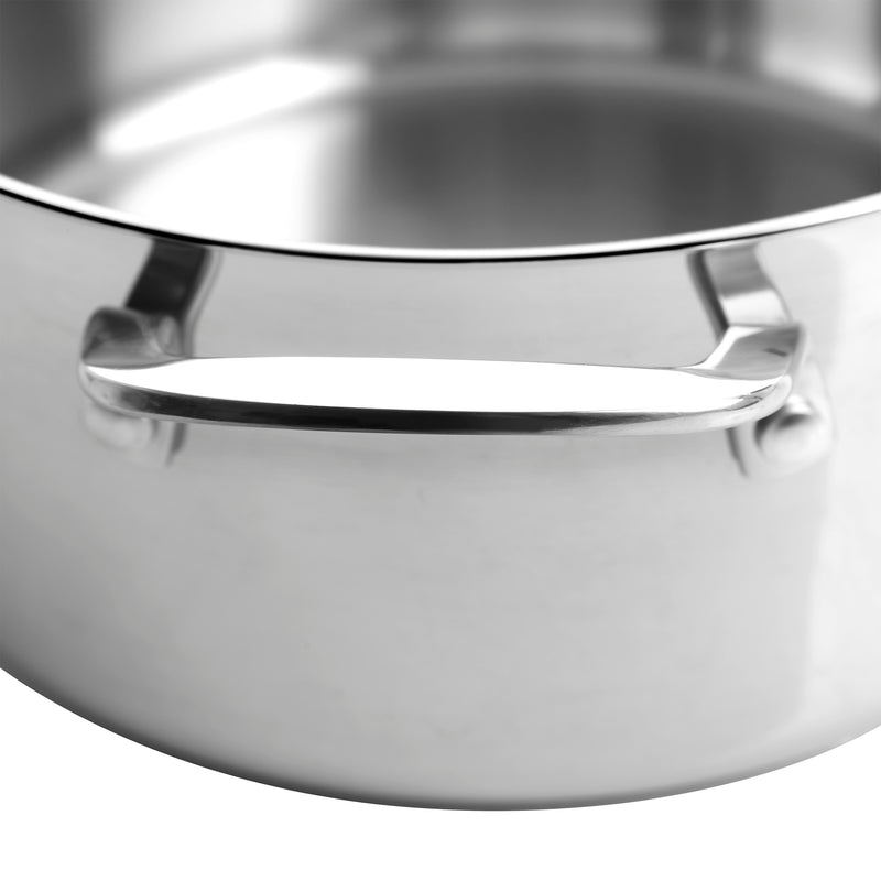 Martha Stewart Castelle 10pc Stainless Steel Cookware Set - Gold Stainless Steel Handles - Impact Bonded Base - Gift Box w/ Remailer