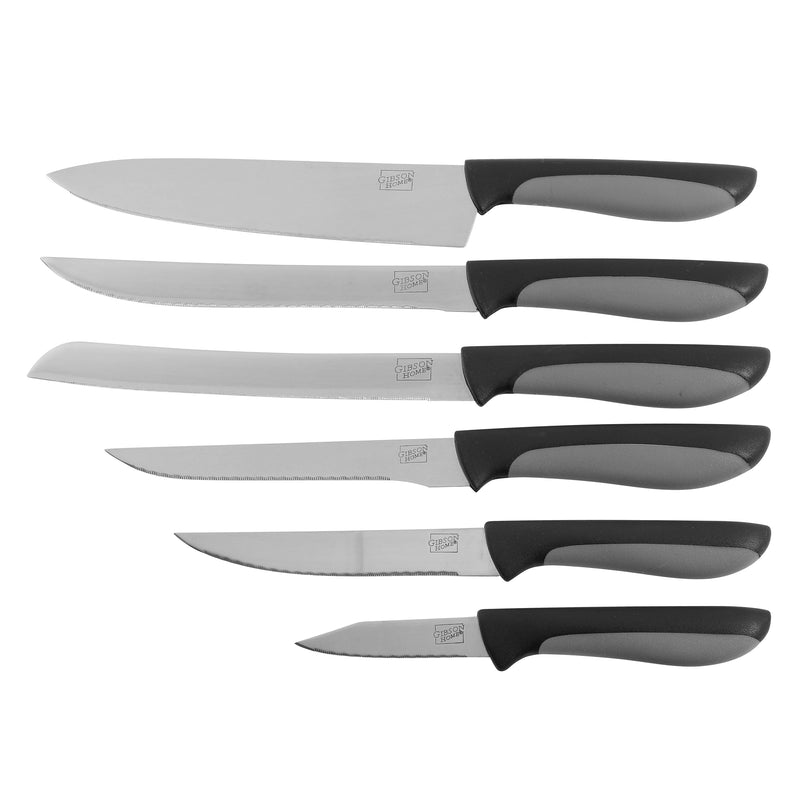 Gibson Home Dorian 14 pc Stainless Steel Cutlery  Set w/ Wood Block - Gift Box