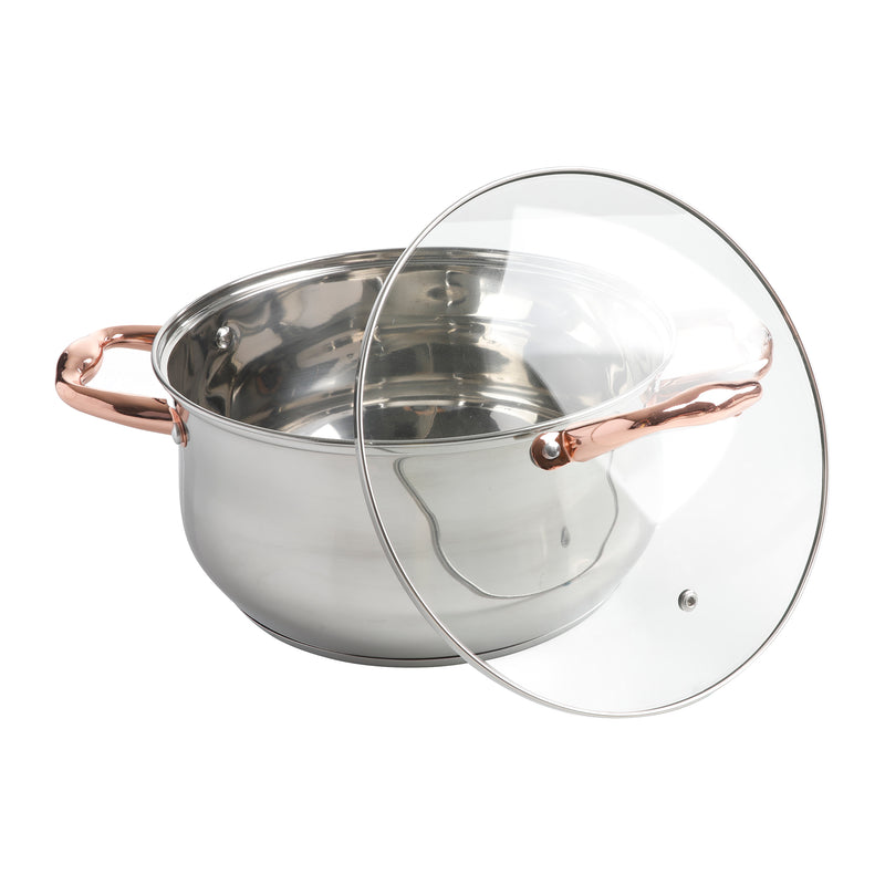 Gibson Home Bransonville 8pc Stainless Steel Belly Shape Cookware Set - Gift Box