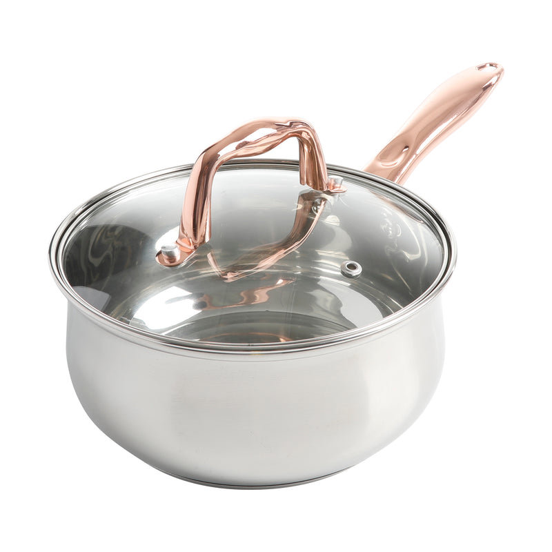 Gibson Home Bransonville 8pc Stainless Steel Belly Shape Cookware Set - Gift Box