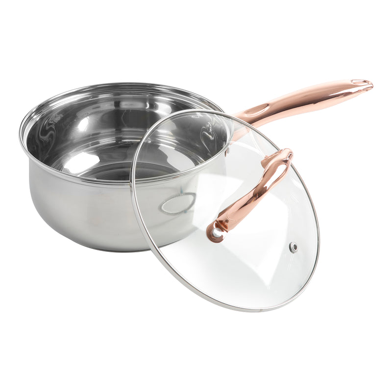 Gibson Home Bransonville 8pc Stainless Steel Belly Shape Cookware Set - Gift Box
