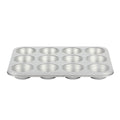Martha Stewart Everyday Bakeaway 12 Cup Carbon Steel Muffin Pan - Silver - Nonstick Interior - Color Label