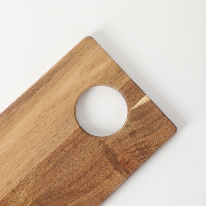 Martha Stewart Charcot 31.5" x8" Acacia Wood Serving Board - Rectangle - Shrink Wrap w/ Color Label