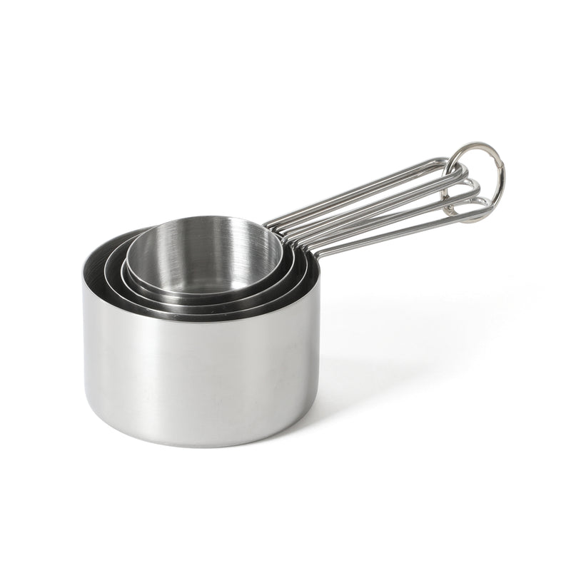 Martha Stewart Richburn 4pc Stainless Steel Measuring Cups - Matte Finish - Tie Card