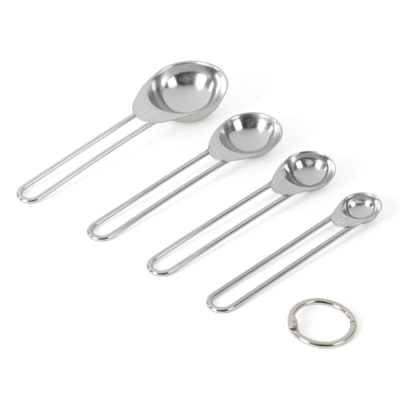 Martha Stewart Richburn 4pc Stainless Steel Measuring Spoons - Matte Finish - Tie Card