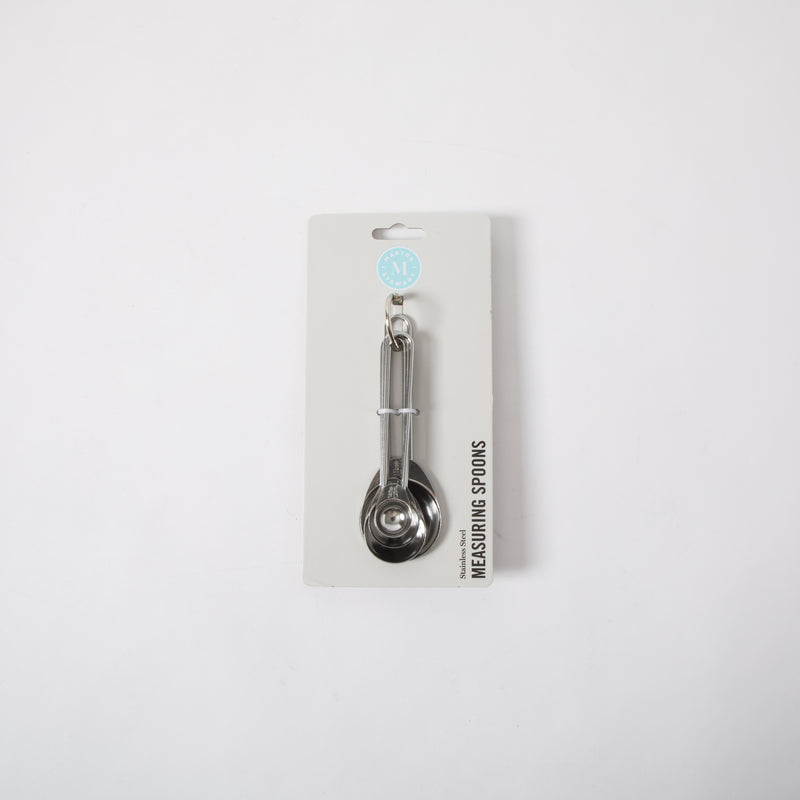 Martha Stewart Richburn 4pc Stainless Steel Measuring Spoons - Matte Finish - Tie Card
