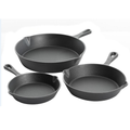 Gibson Home Brickstone 3pc Preseason Cast Iron Skillet Set - Gift Box