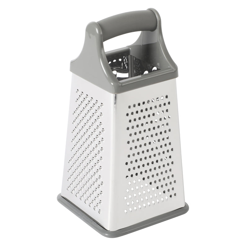 Oster Bluemarine 4 Sided Stainless Steel Box Grater - Blue/Grey - PP/TPR Handle - Color Sleeve