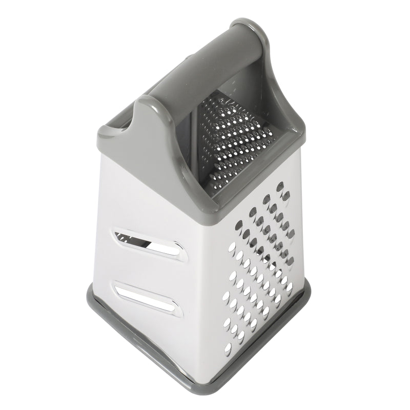 Oster Bluemarine 4 Sided Stainless Steel Box Grater - Blue/Grey - PP/TPR Handle - Color Sleeve
