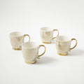 Gibson Home Goldfinch 16.7oz Electroplated Cup - 4 Assorted Designs - Fine Ceramic - Open Stock