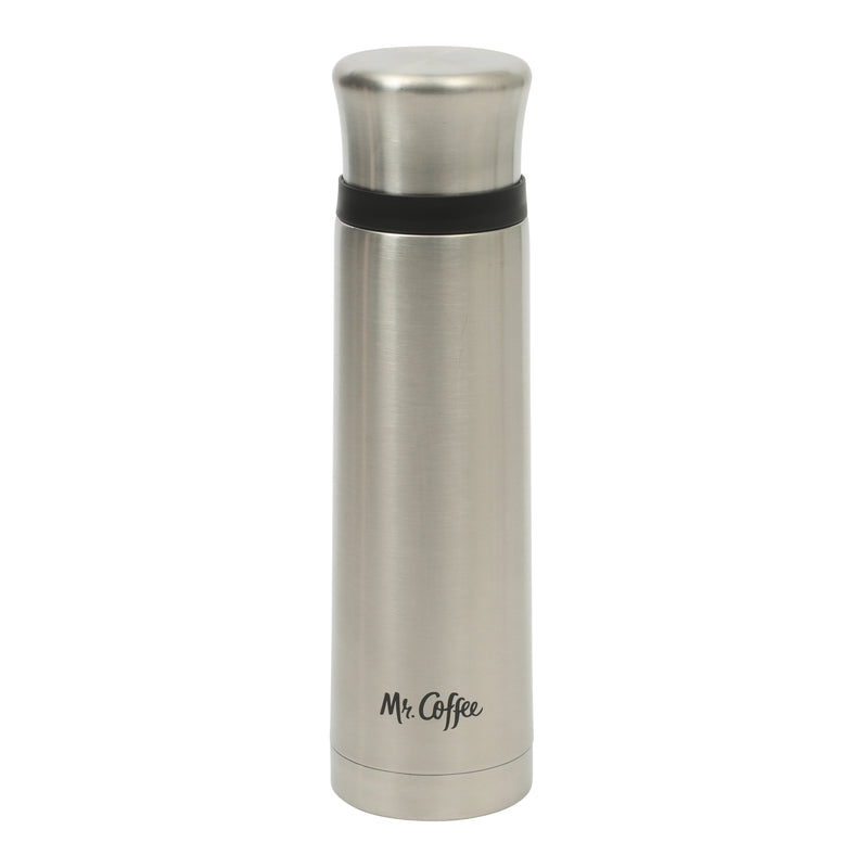 Mr. Coffee Silverleaf 23oz Double Wall Stainless Steel Thermal Bottle w/ Lid - Open Stock