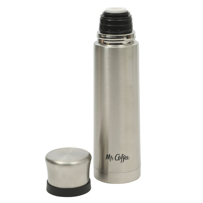 Mr. Coffee Silverleaf 23oz Double Wall Stainless Steel Thermal Bottle w/ Lid - Open Stock