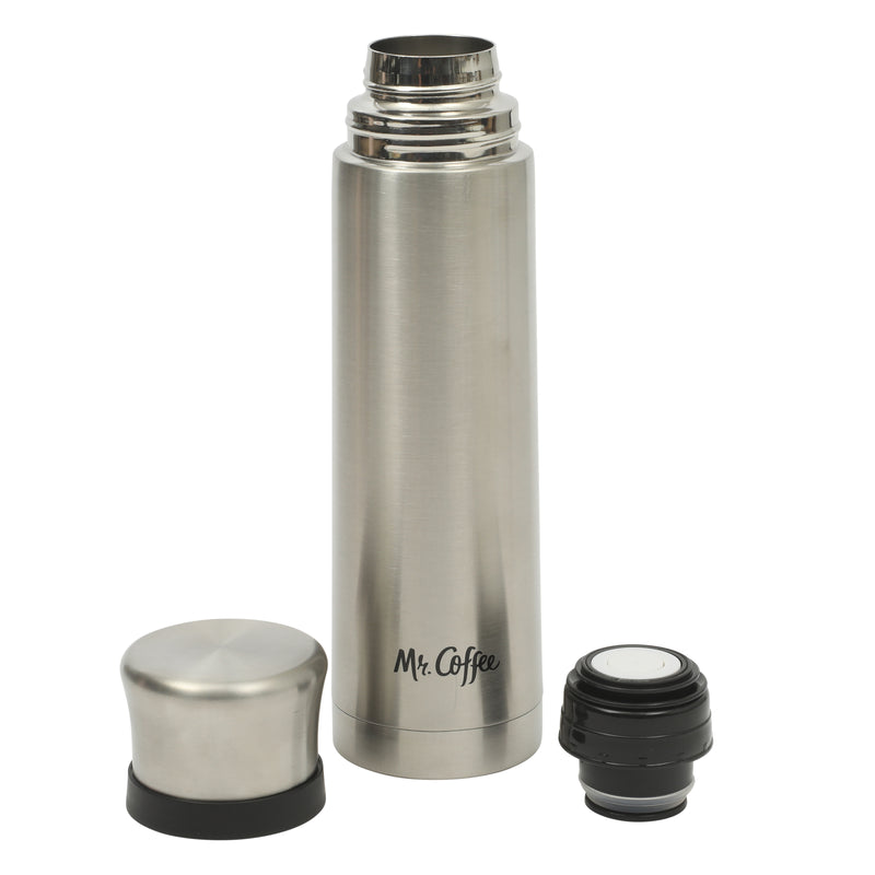 Mr. Coffee Silverleaf 23oz Double Wall Stainless Steel Thermal Bottle w/ Lid - Open Stock