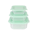 Martha Stewart Hadsell 6pc Borosilicate Glass Storage Container Set w/ PP Pop Lids - Martha Blue / Clear - Gift Box