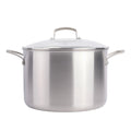 Babish 12 qt Triply Stainless Steel Stock Pot - Cast Stainless Steel Handle - Gift Box w/ Remailer