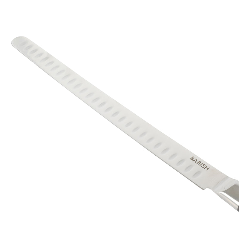 Babish 12" German Steel Super Slicer Knife - Stainless Steel - Gift Box w/ Remailer