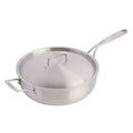 Babish 5qt Triply Stainless Steel Covered Sauté w/ Lid - Cast Stainless Steel Handle & Lid - Gift Box w/ Remailer