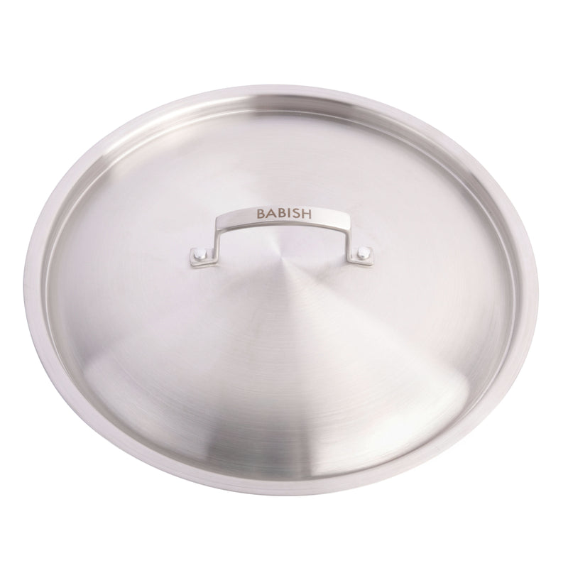 Babish 5qt Triply Stainless Steel Covered Sauté w/ Lid - Cast Stainless Steel Handle & Lid - Gift Box w/ Remailer