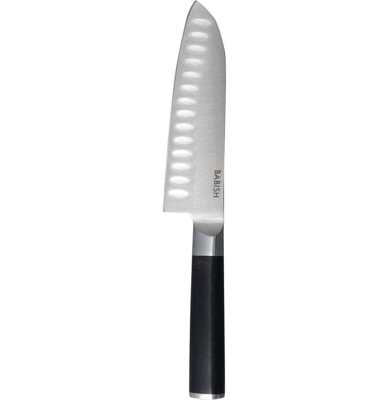 Babish 6.5" German Steel Santoku Knife - ABS Handle - Stainless Steel - Gift Box w/ Remailer
