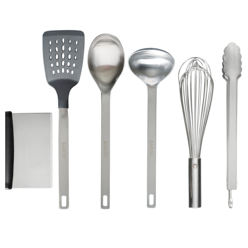 Babish 11pc Essential Tool Set - Wood / Silicone / SS - GBX w/ Remailer