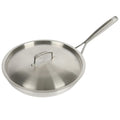 Babish 12.5" Stainless Steel Triply Fry Pan w/ Stainless Steel Lid - Color Sleeve w/ Remailer
