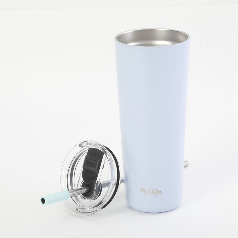 Mr. Coffee Java Quest 23oz Stainless Steel Thermal Tumbler w/ Stainless Steel Straw & AS Lid - Double Wall - 4 Assorted Colors - Open Stock