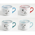 Peanuts Freckled Joy 25oz Soup Cup w/ PP Vented Lid - 4 Assorted Designs - Decorated - Stoneware - Open Stock w/ Hang Tag