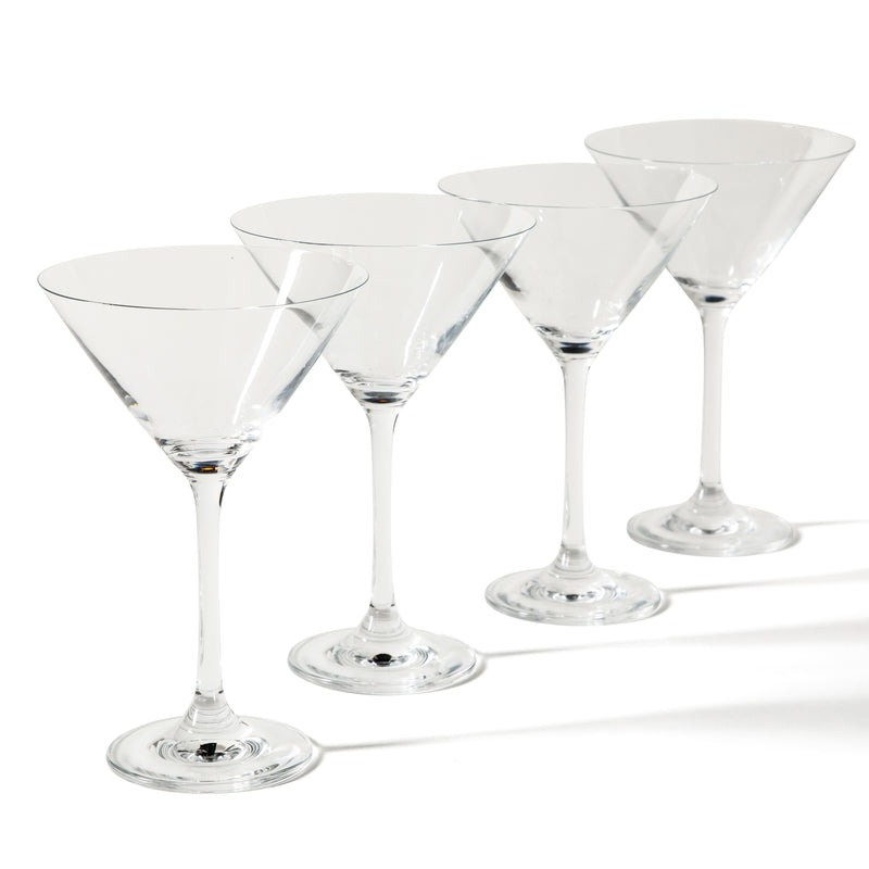 Martha Stewart Vivica 4pc 10oz Stemmed Martini Glass Set - Clear - Open Window Gift Box