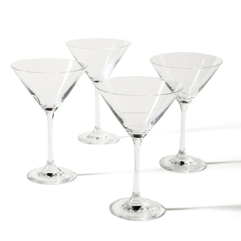 Martha Stewart Vivica 4pc 10oz Stemmed Martini Glass Set - Clear - Open Window Gift Box