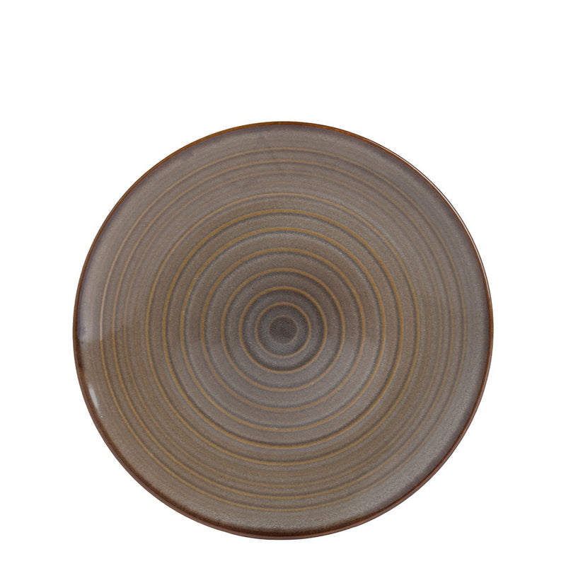 Gibson Elite Dreamweaver Brown 12pc Double Bowl Dinnerware Set - Reactive - Earthenware - Gift Box