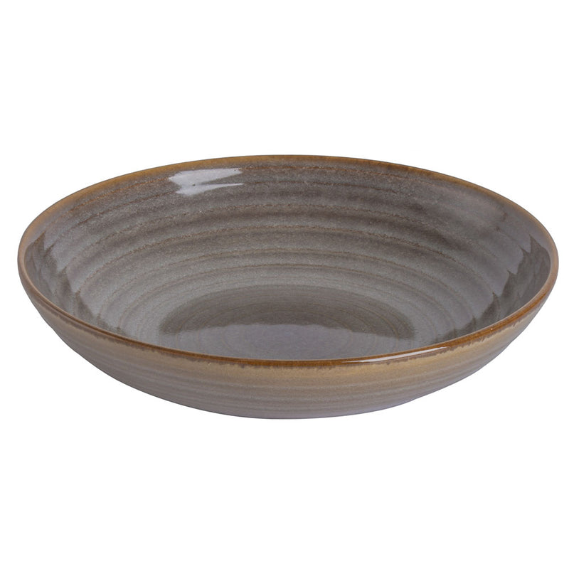 Gibson Elite Dreamweaver Brown 12pc Double Bowl Dinnerware Set - Reactive - Earthenware - Gift Box
