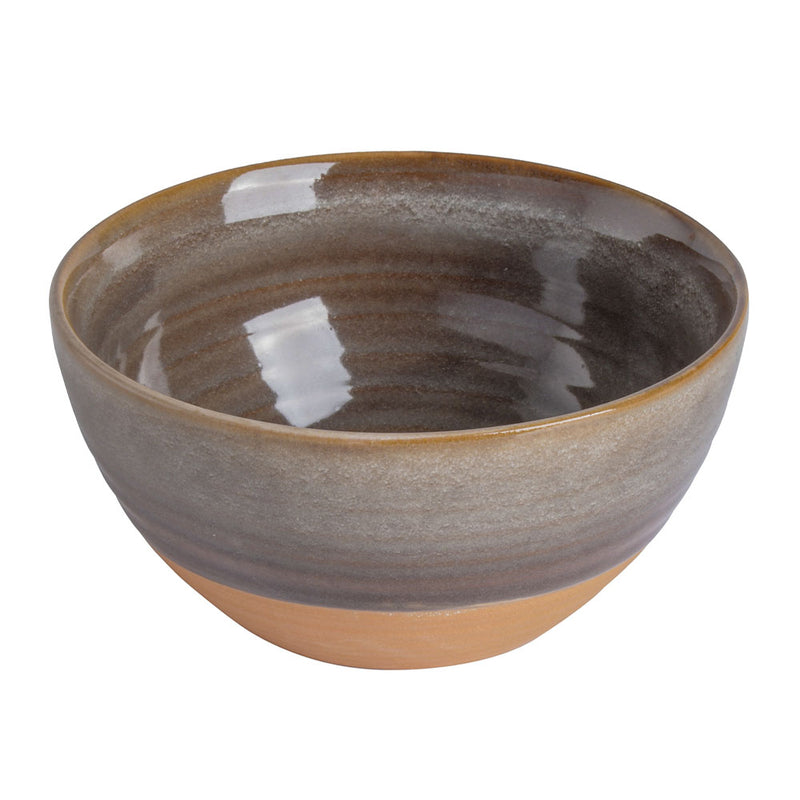 Gibson Elite Dreamweaver Brown 12pc Double Bowl Dinnerware Set - Reactive - Earthenware - Gift Box